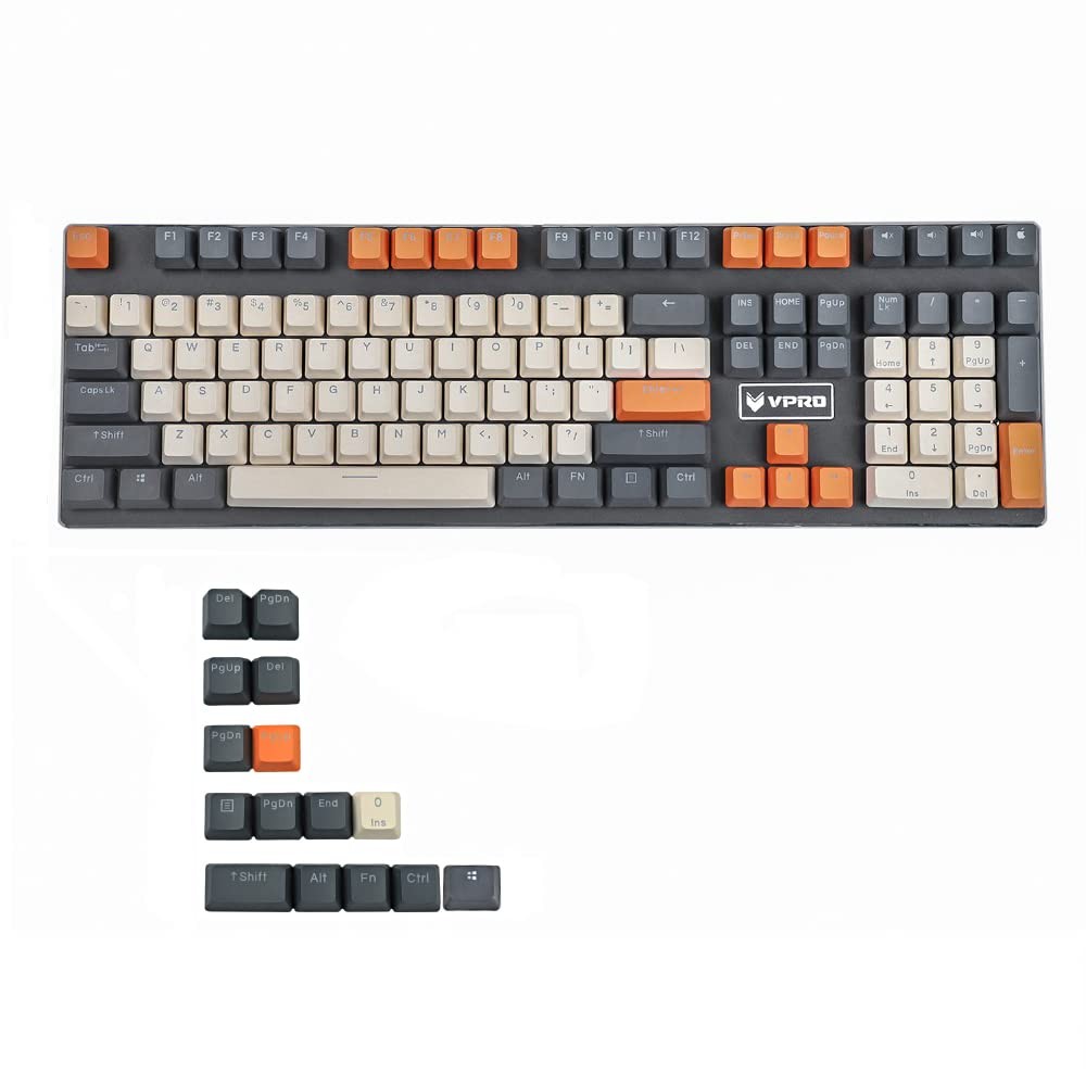 122 Keys Double Shot PBT Shine Through Keycaps Rainbow Carbon Sunset OEM