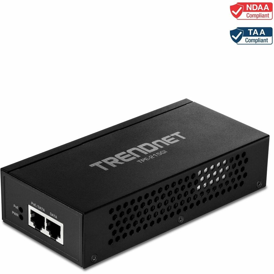 TRENDnet 2.5G PoE+ Injector, 2.5GBASE-T Compliant, NDAA/TAA Compliant TPE215Gi
