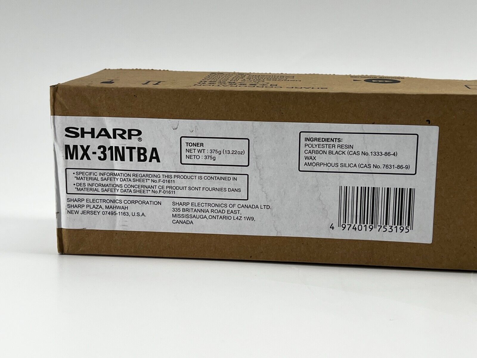 Genuine OEM Sharp MX-31NTBA Cartridge