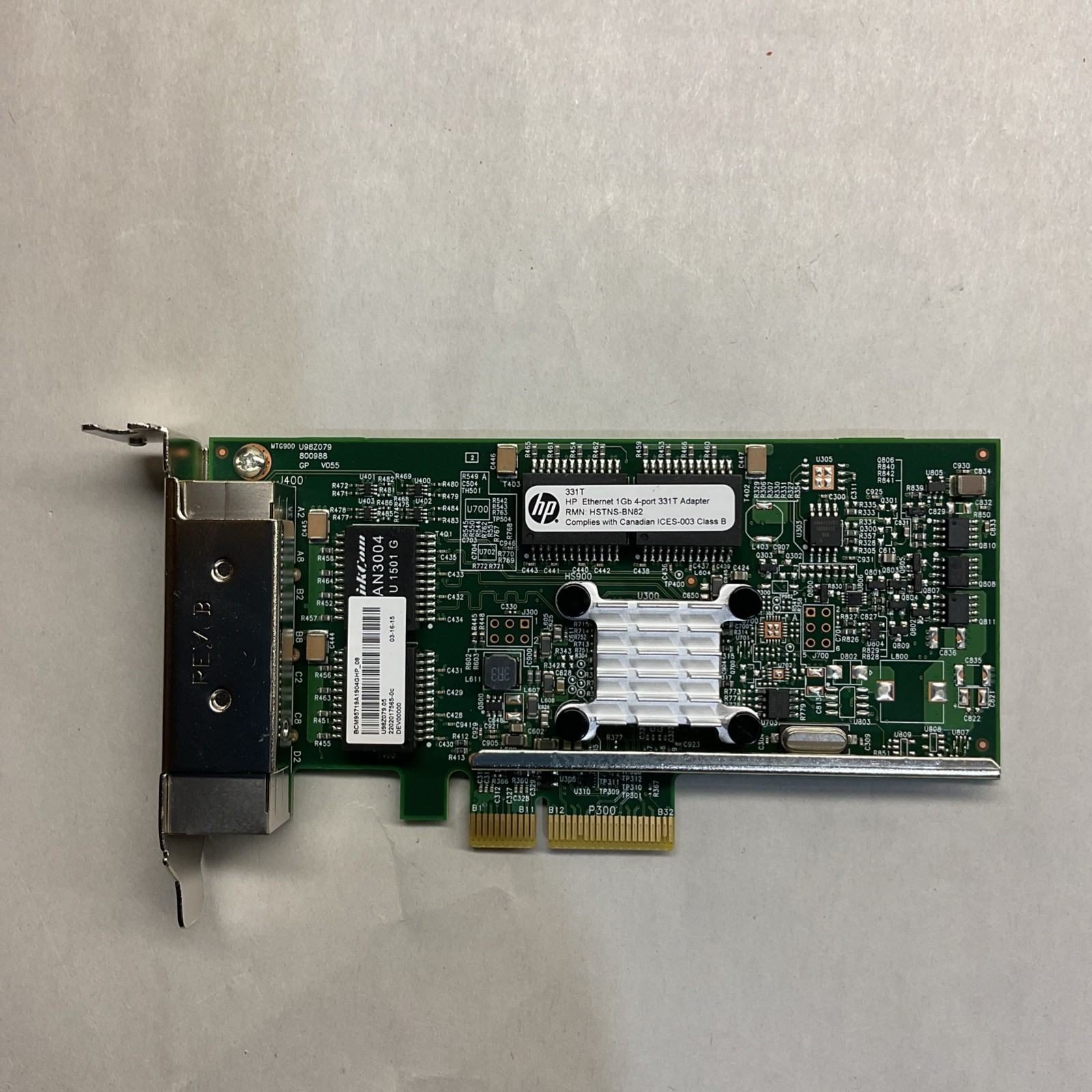 HP ETHERNET 1GB 4-Port 331T ADAPTER NETWORK CARD 649871-001 High Profile