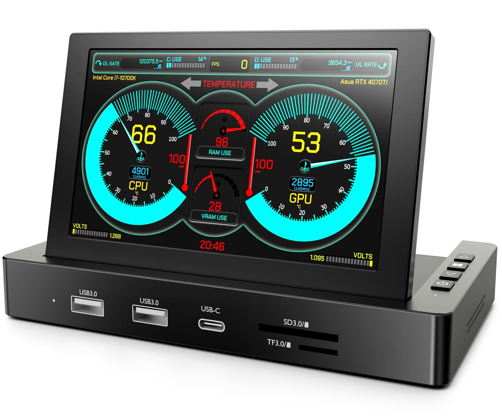 KOGODA 5-inch Mini Monitor for Raspberry Pi Mac mini, HUB & Speakers Combo