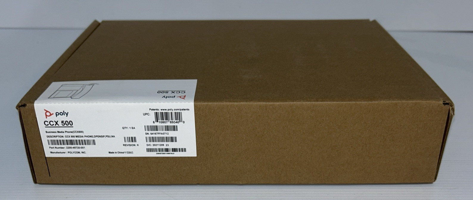 Poly CCX 500 IP Phone - Open SIP w/Power Supply (2200-49720-001) Brand New