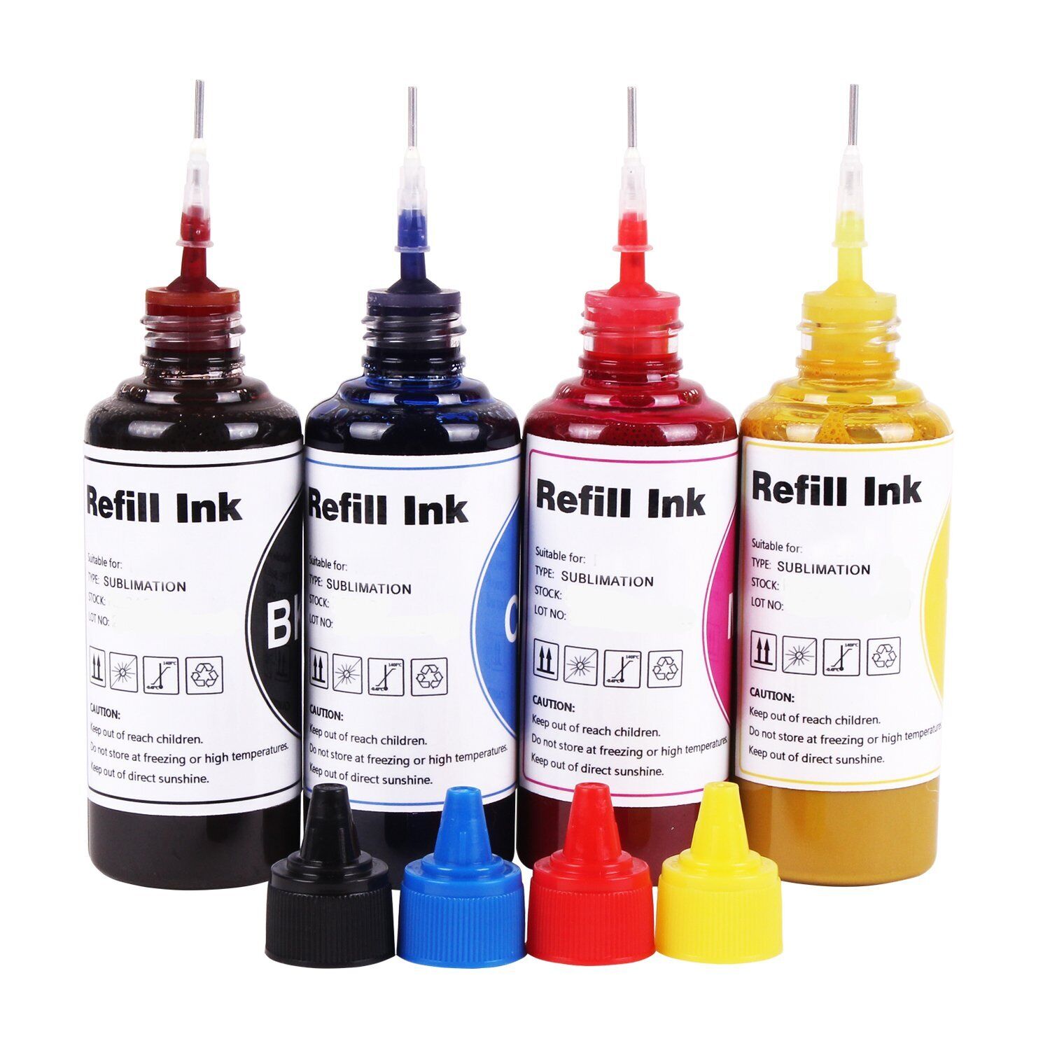 Sublimation Ink Bottle Refillable Cartridge CISS Heat Press Transfer Mug T-Shirt