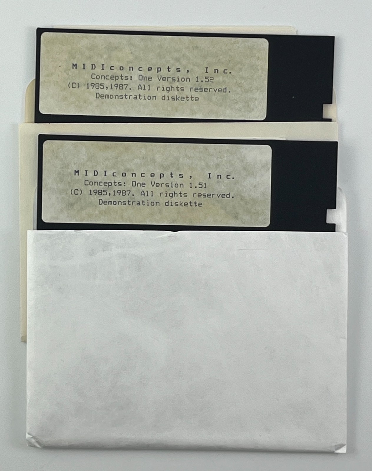 MidiConcepts Midi Software One Version 1.52 and 1.51 5 1/4 Floppy Disc VTG IBM