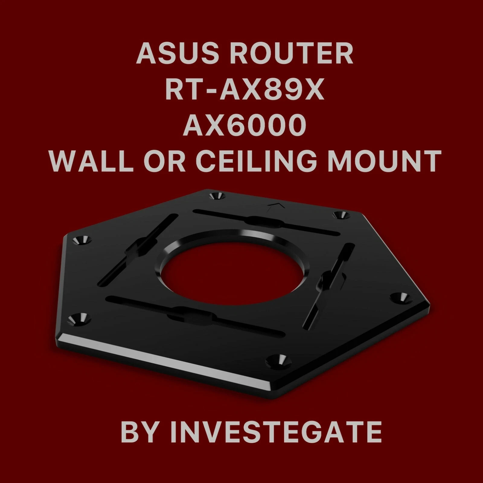 ASUS ROUTER WALL MOUNT CEILING MOUNT BRACKET RT-AX89X AX6000 INVISIBLE