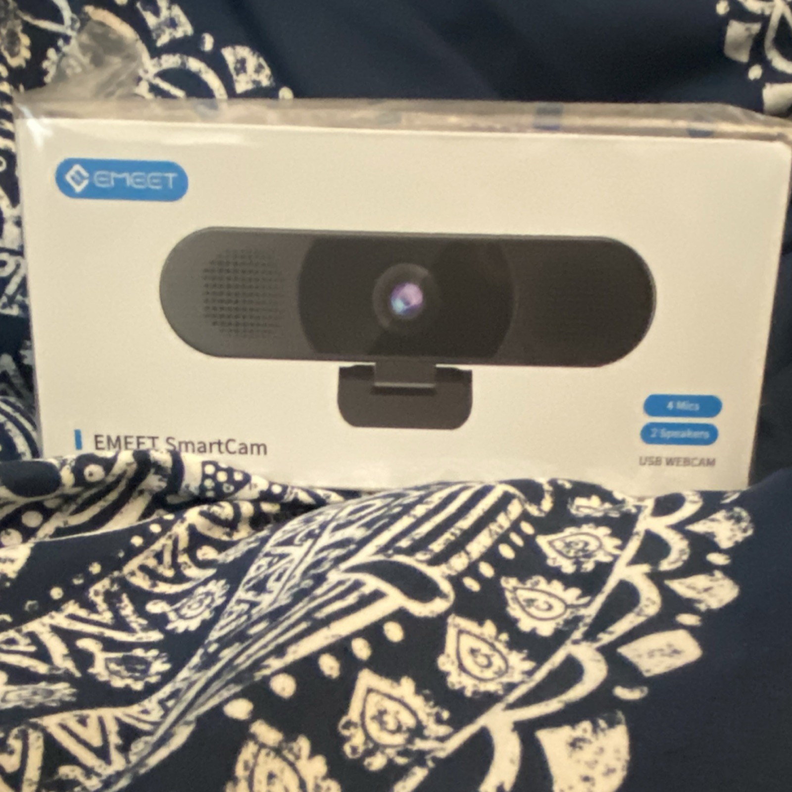 eMeet EMEET SmartCam USB Webcam Black 4 Mics 2 Speakers