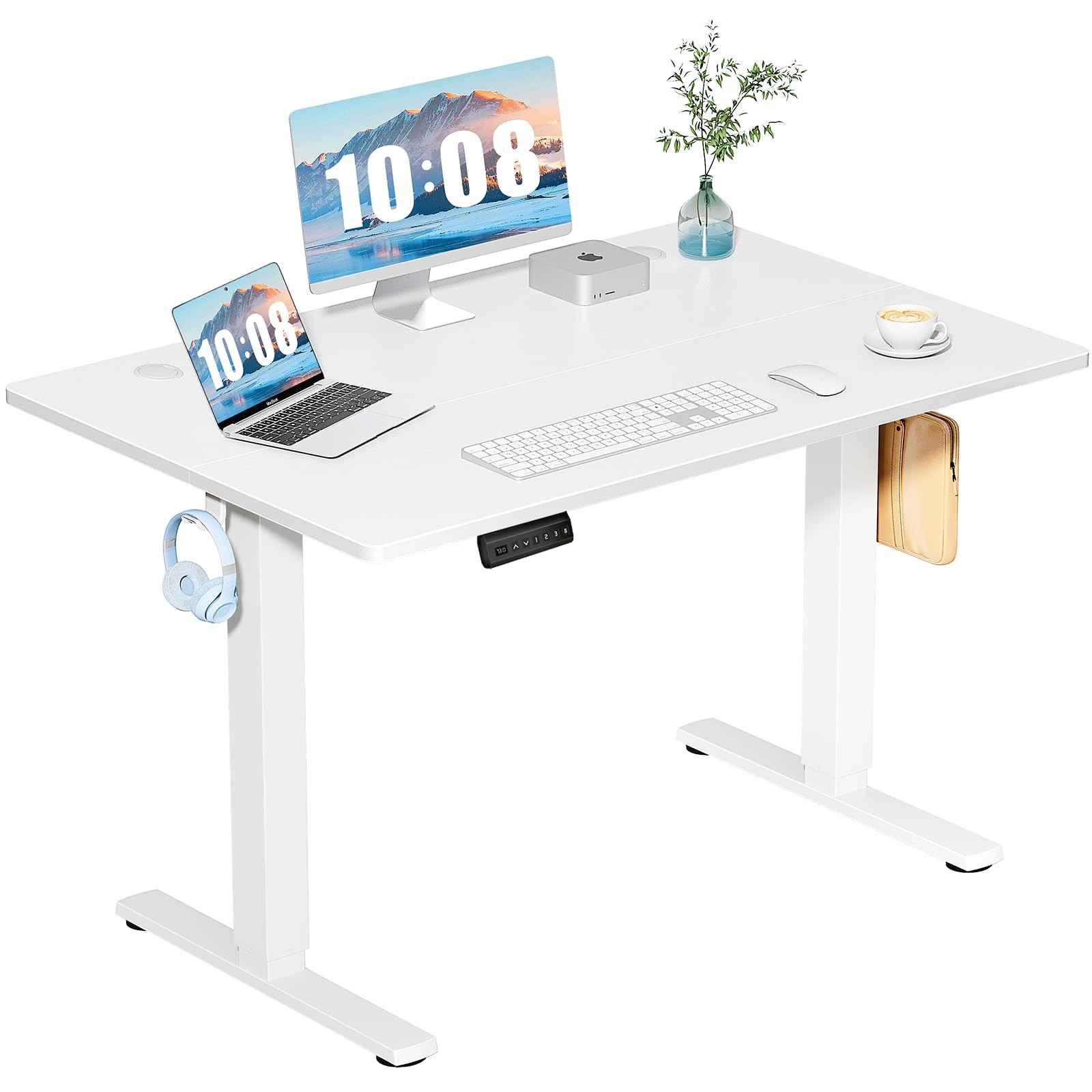 Electric Standing Desk 48 Inch Memory Adjustable Home Office DUMOS
