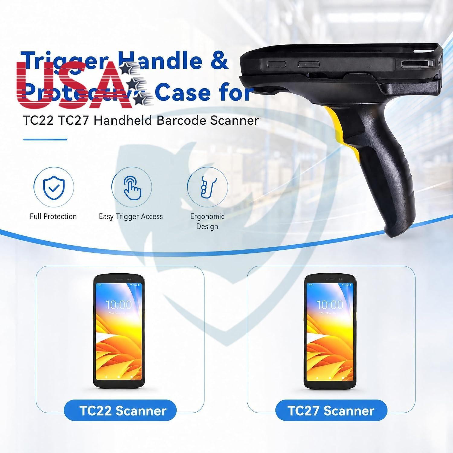USA Trigger Handle Protective Case for Zebra TC22 TC27 Scanner TRG-TC2L-SNP1-01