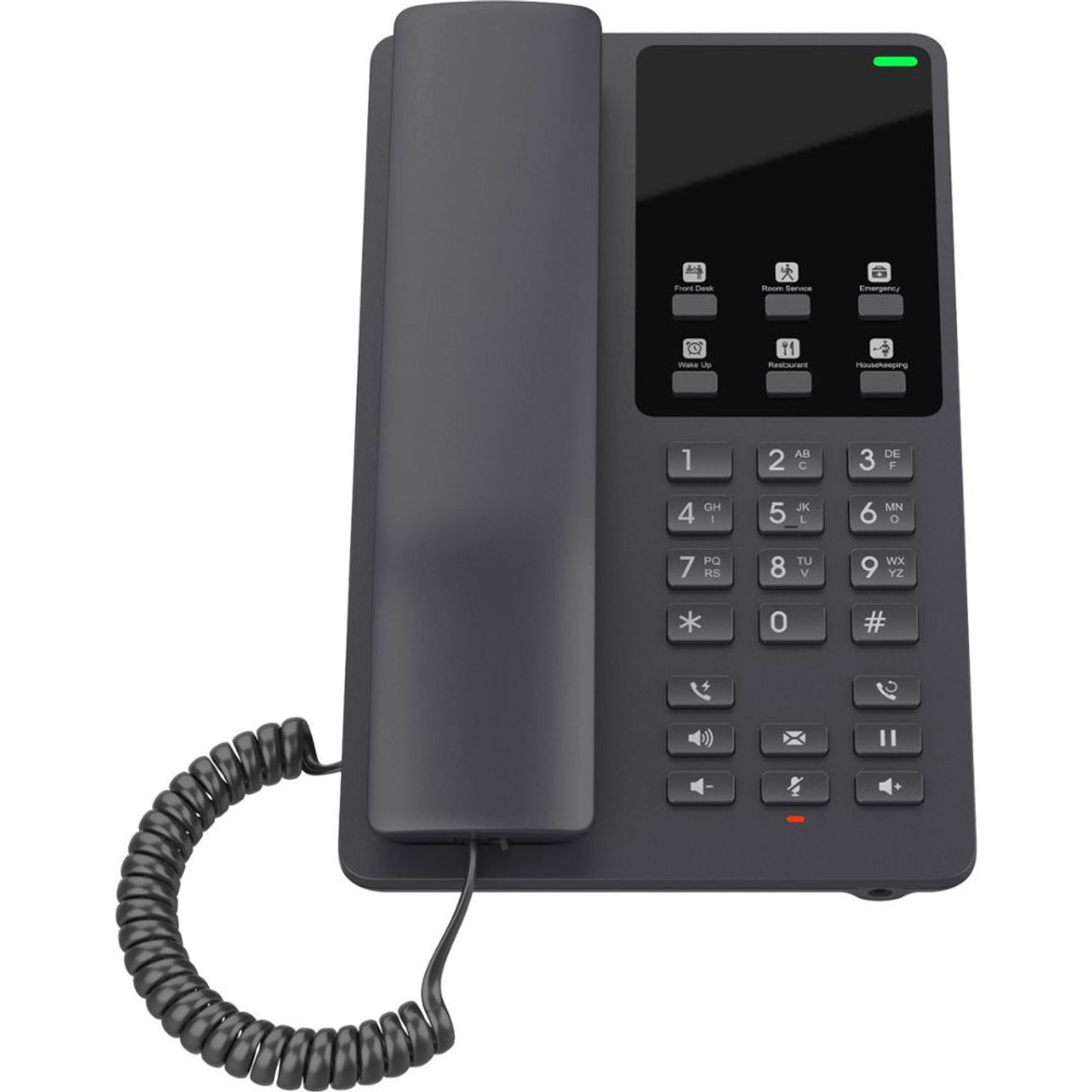 Grandstream GS-GHP621 Desktop IP Hotel Phone 2 Lines HD Audio Speed Dial Black