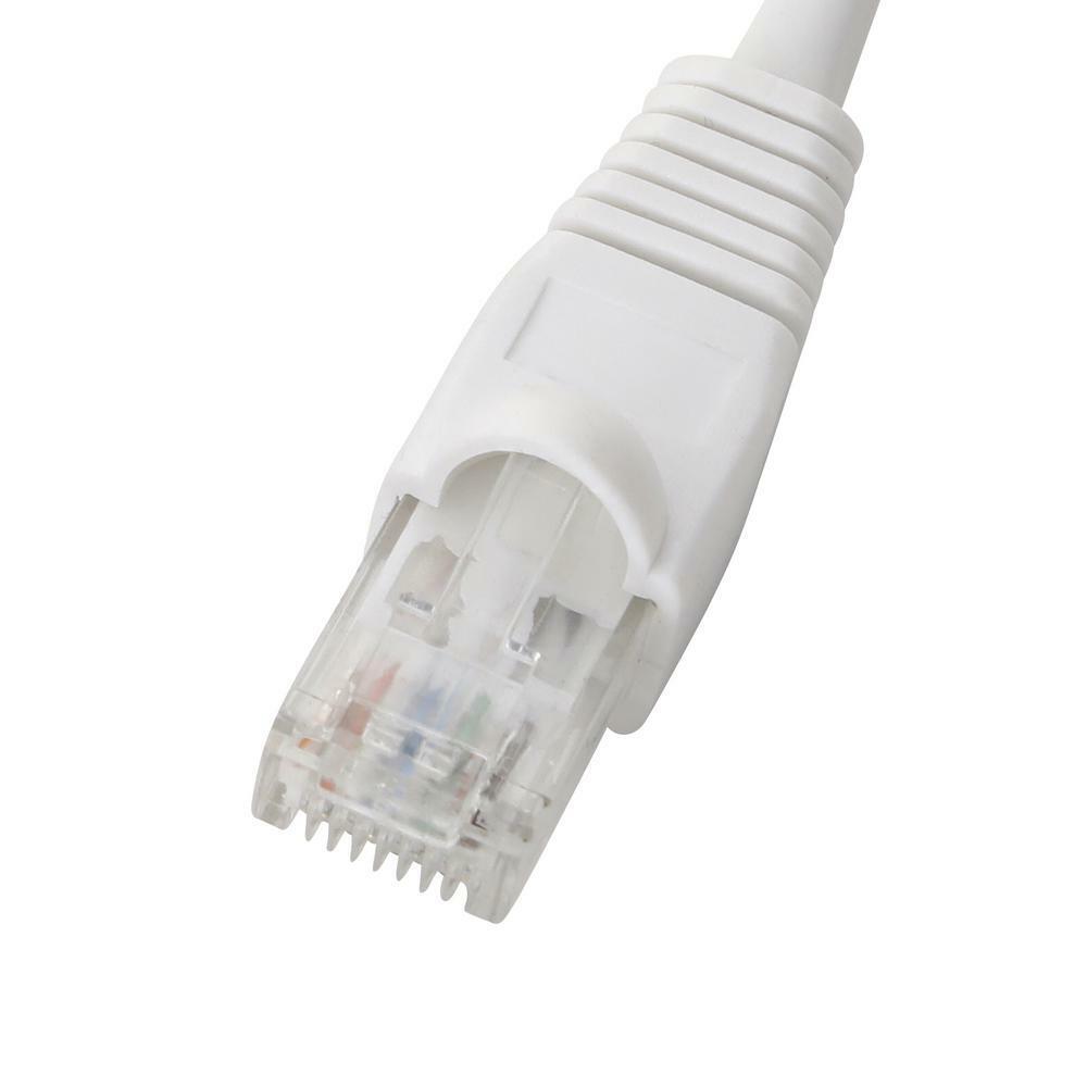 25 Meter Cat6 PLENUM Patch Cable WHITE RJ45 CONNECTORS INSTALLED MADE IN USA