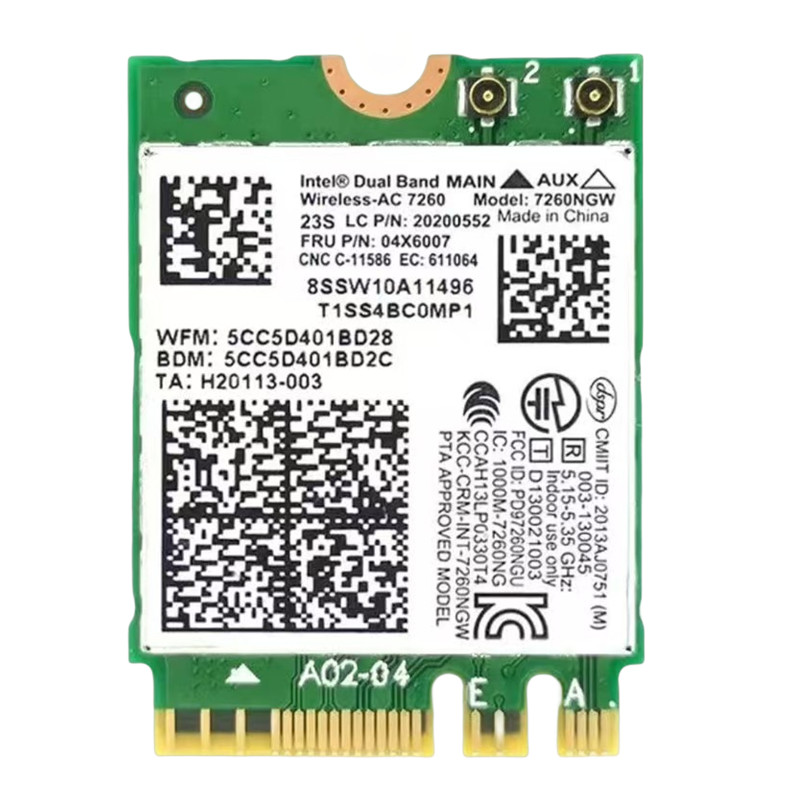 For THINKPAD T440,X240S, X230S's Intel 7260NGW Dual Band Wireless-AC WLAN Card