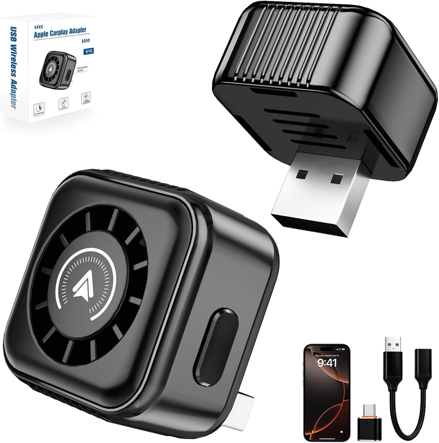 Wireless Carplay Adapter, Bluetooth Carplay Wireless Adapter Car Play