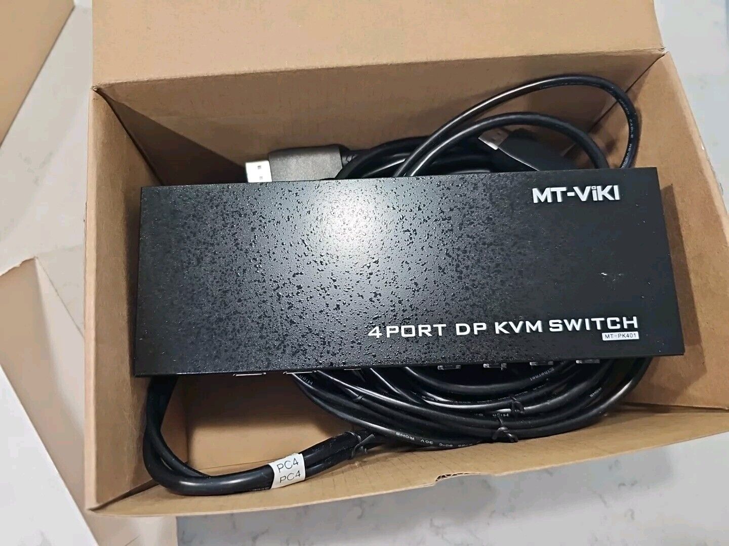 MT-VIKI 4 Port Auto USB Dp KVM Switch 4K Hot Key MT-PK401
