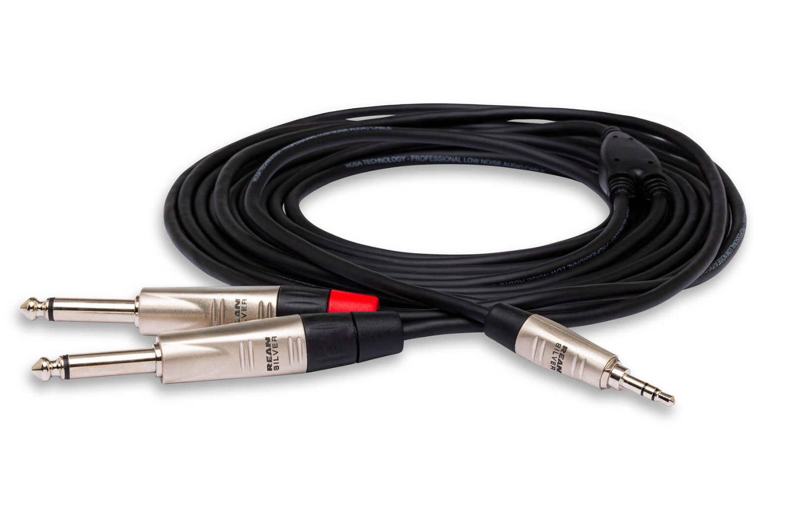 Hosa Pro Series "Y" Cable, 3.5mm TRS Male to Dual 1/4" TS Male, 6 ft., HMP-006Y