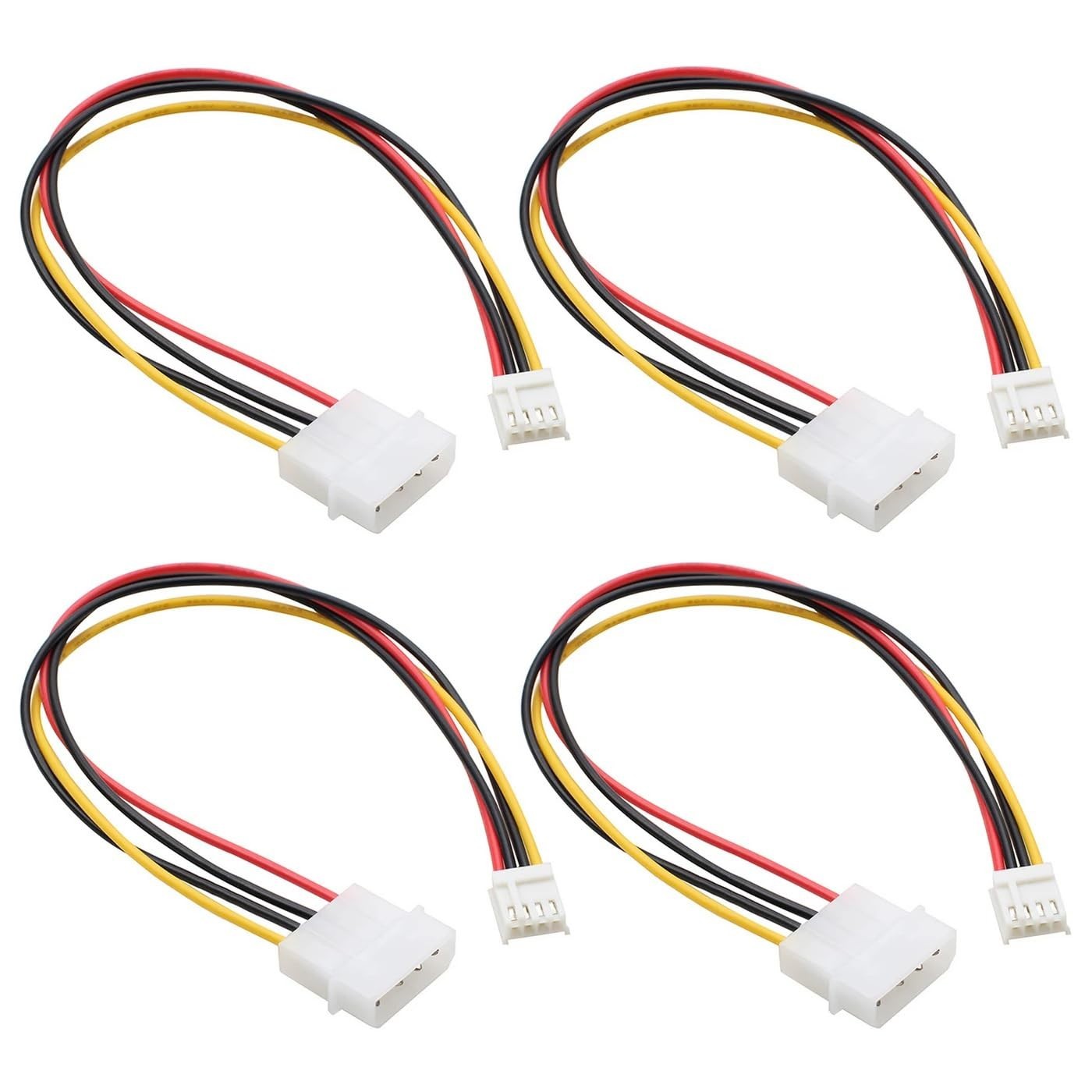 4 Pack Molex to Floppy Adapter 4 Pin IDE to 4P FDD Hard Drive Power Supply Cable