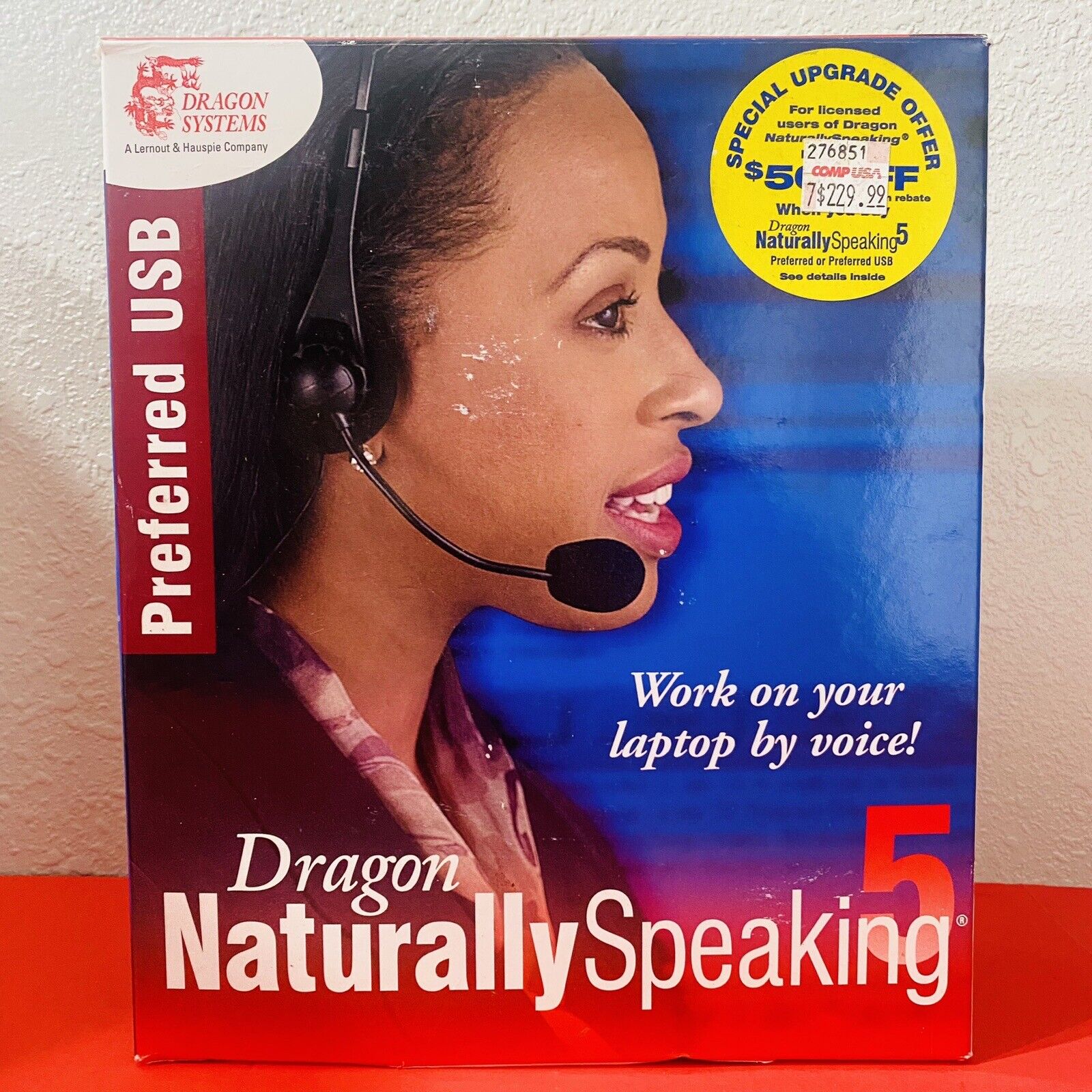 Dragon Naturally Speaking 5 Point & Speak W/ Microphone Headset W/ KEY Complete