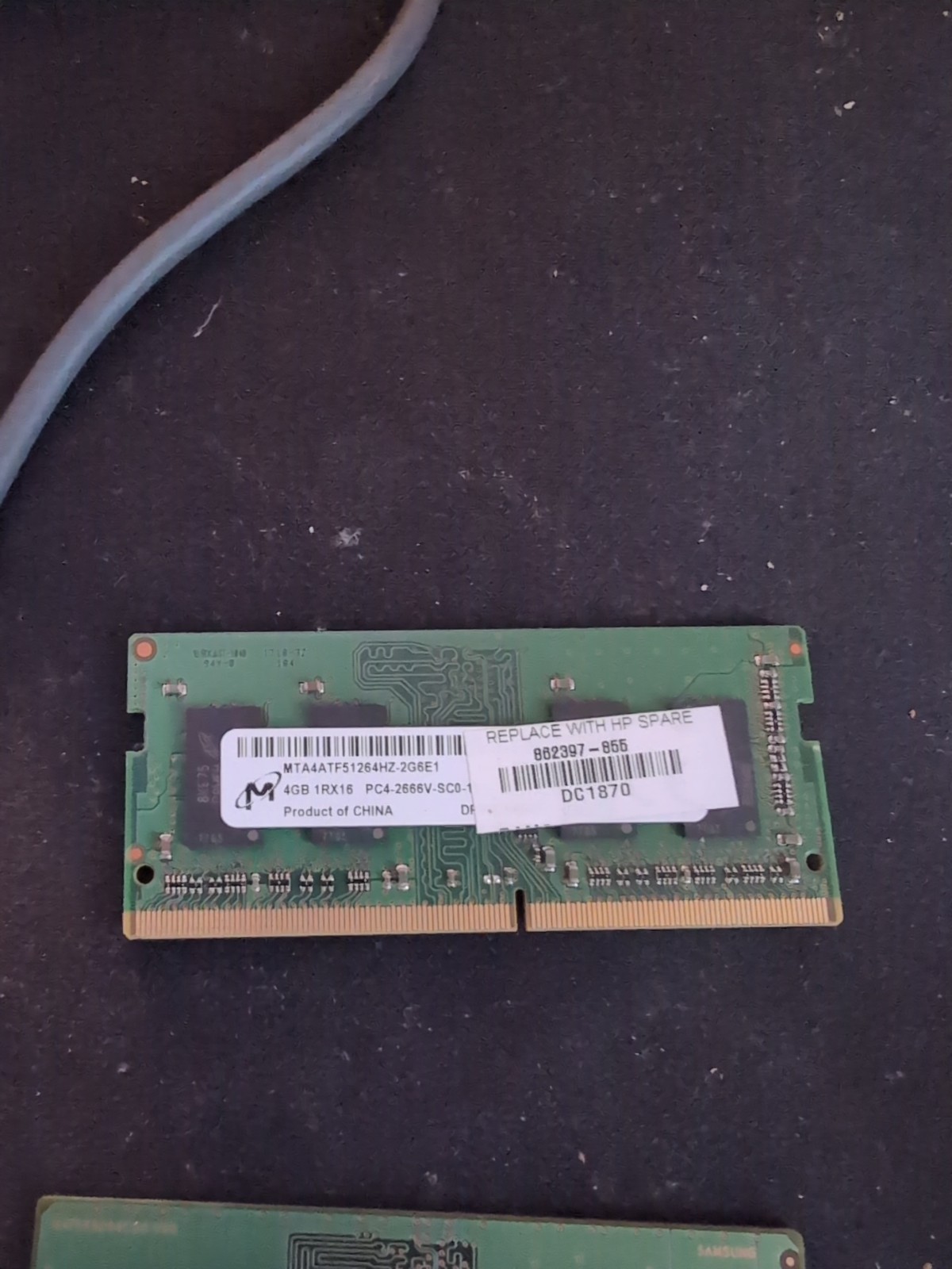 GENUINE Micron 4GB 1Rx16 Laptop Memory RAM Module PC4-2666V MTA4ATF51264HZ-2G6E1
