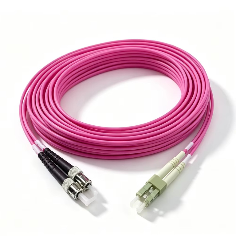 1‑10M LC UPC‑ST UPC Duplex OM4 50/125 Fiber Patch Cord LSZH 40G/100G LAN