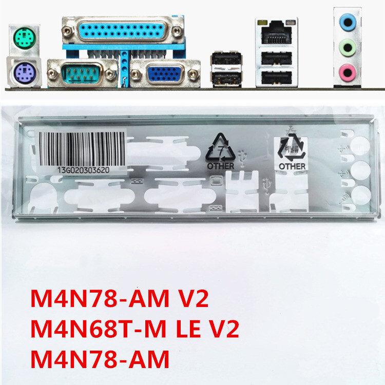 For Asus M4N78-AM V2 & M4N68T-M LE V2 Shield I/O IO Rear Backplate Motherboard