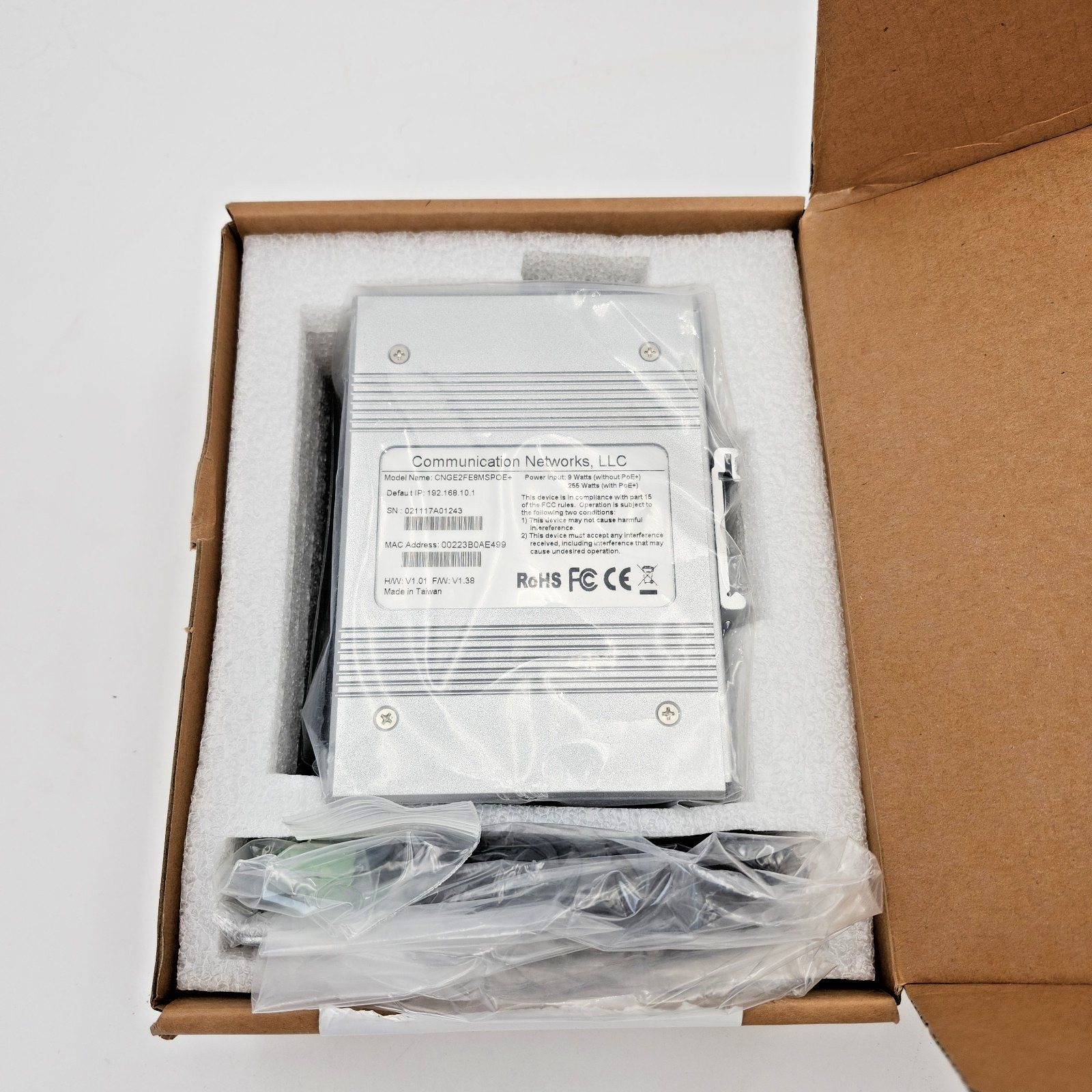 Comnet CNGE2FE8MSPOE+ Managed Switch 2-Port GPBS 8-Port 100MBPS PoE+