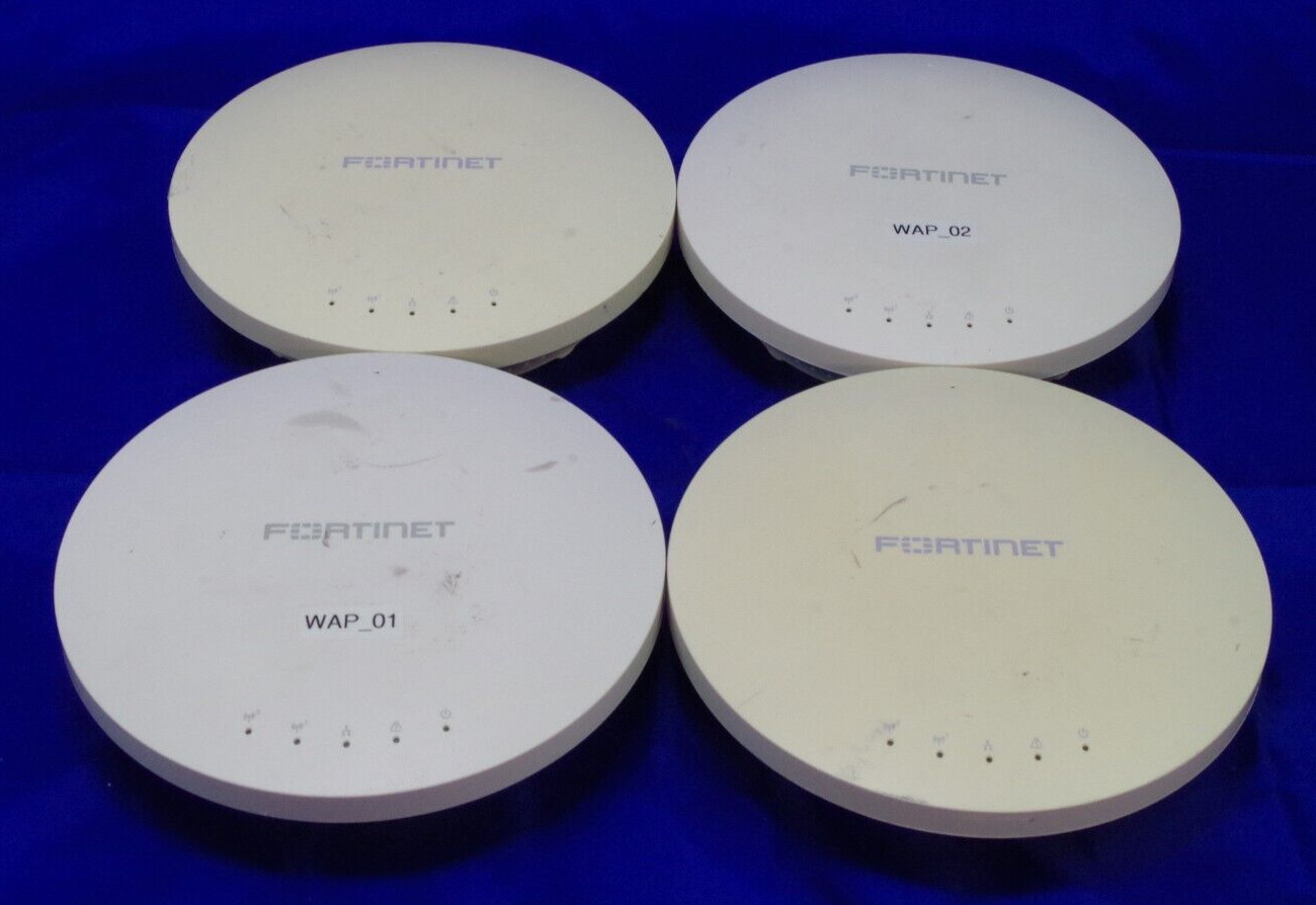Lot of 4 Fortinet FortiAP-221C-A Indoor 802.11ac Wireless Access Points