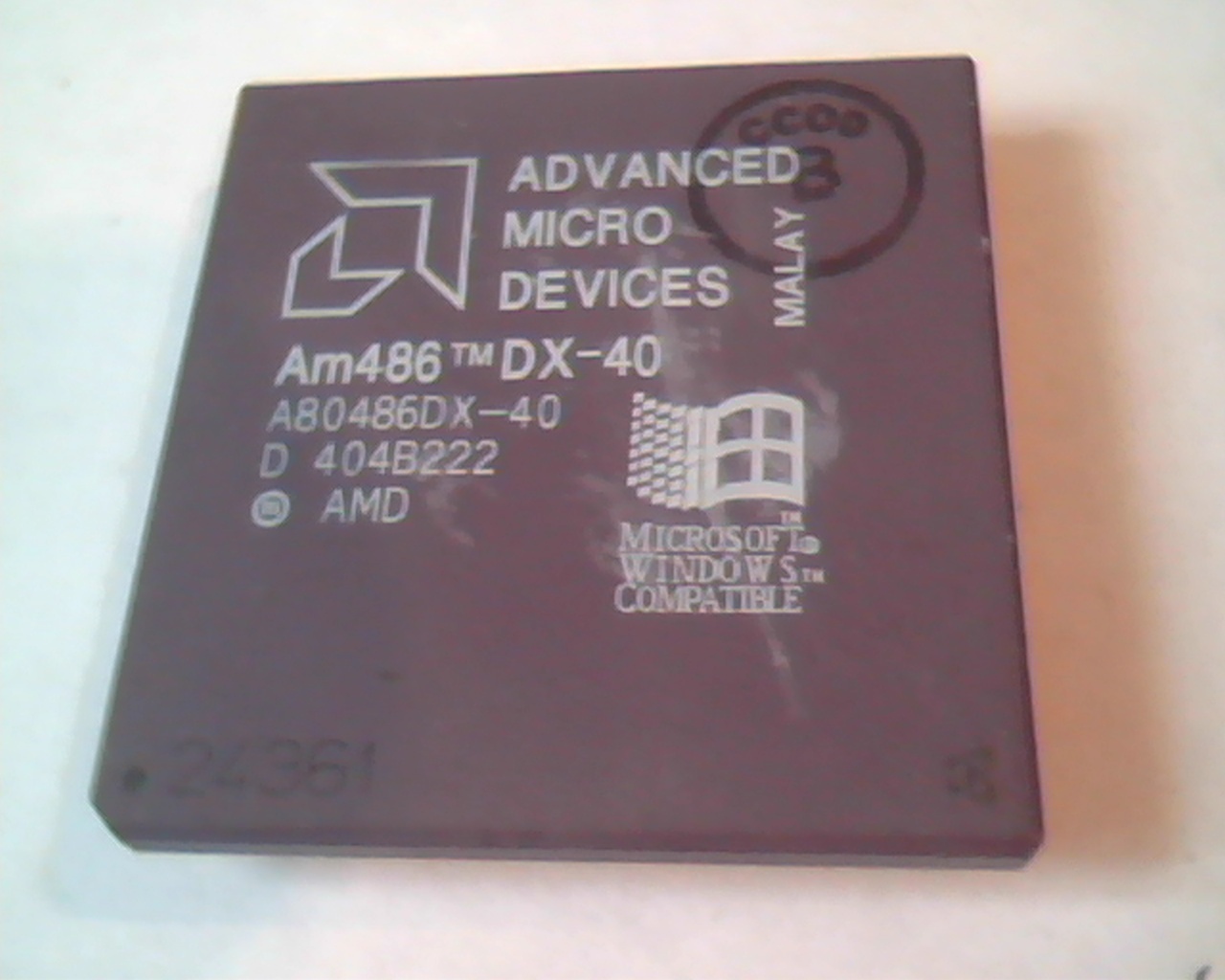 Rare Rare CPU computer chip - Am486 DX-40 A80486DX-40 404B222 Advanced Micro Dev