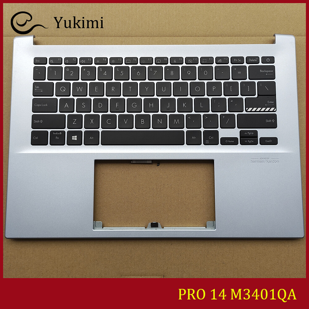 FOR ASUS PRO 14 M3401QA M3401 Silver C Shell Upper Palmrest Backlit Keyboard