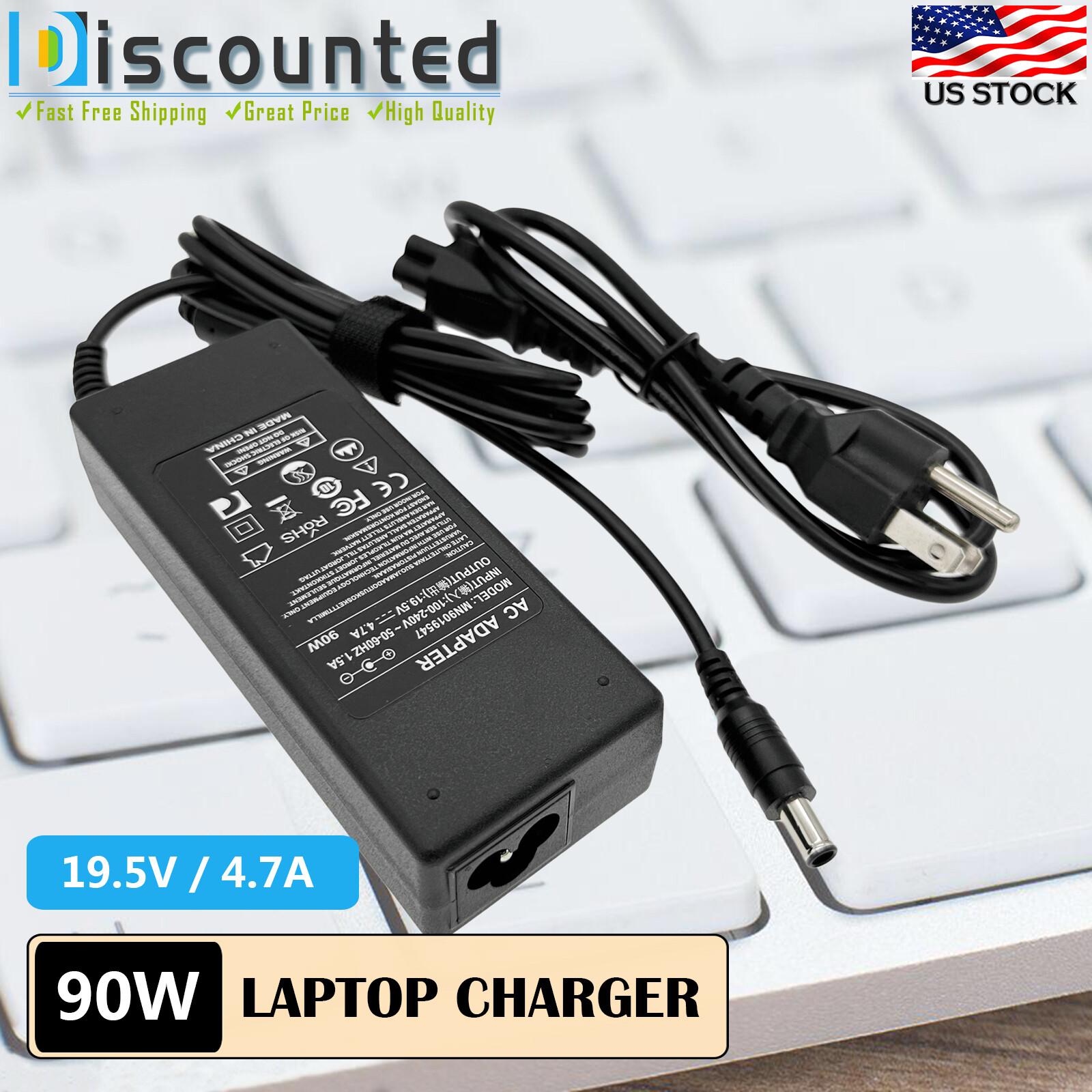 AC Adapter For LG 27LP600B-PU 27LP615B-PU LED TV Monitor Power Supply Cord