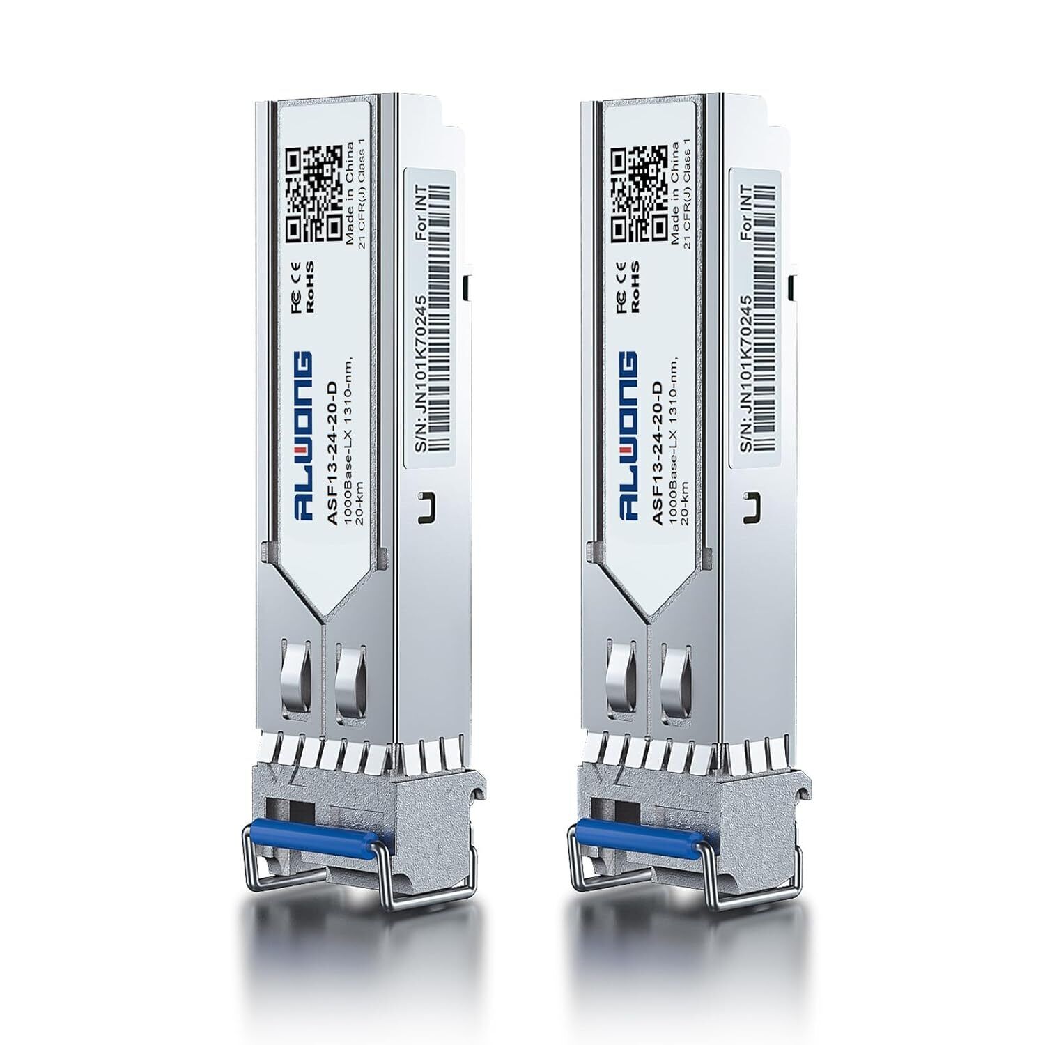 2 Packs For Cisco GLC-LH-SMD Transceiver, 1G SFP Module SMF LC 20 km
