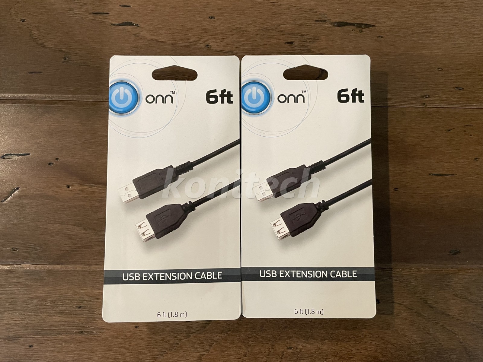 Lot of 2 - ONN 6ft USB Extension Cable