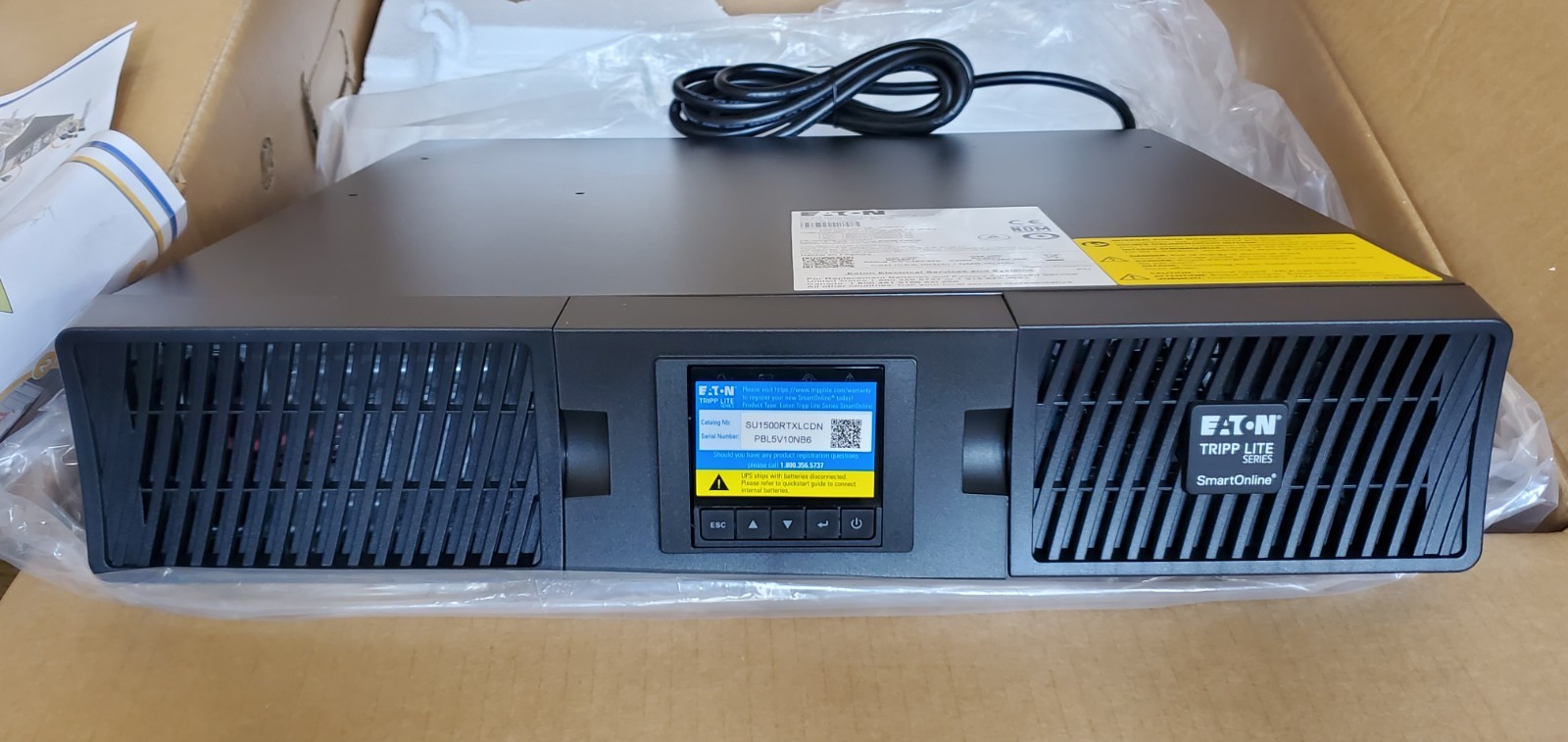 Tripp Lite Smart Online 1500 RTXL2U LCD SU1500RTXLCDN Opened Box.