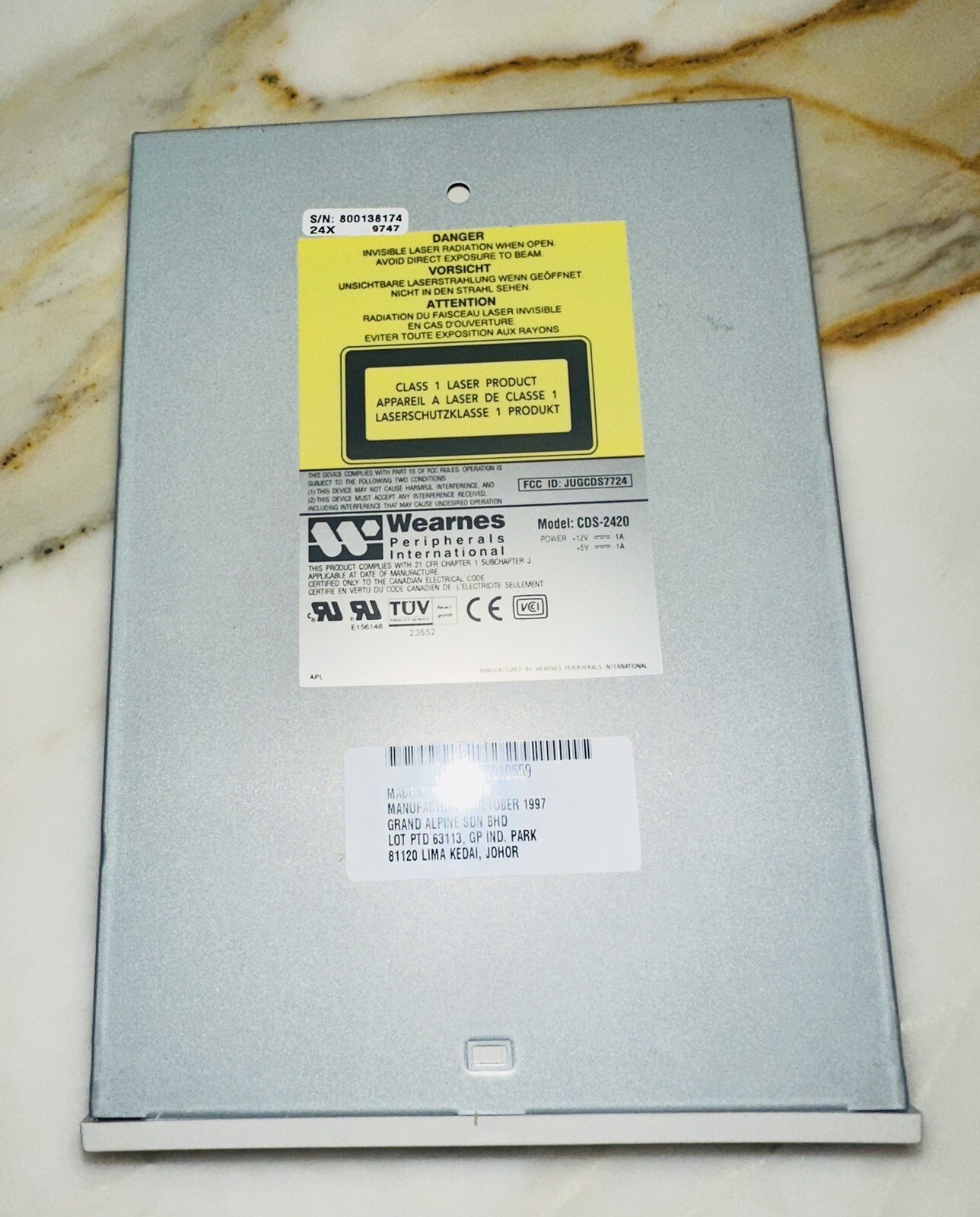 Wearnes Peripherals Internal 24X Quad-Rewritable Playback CDS-2420
