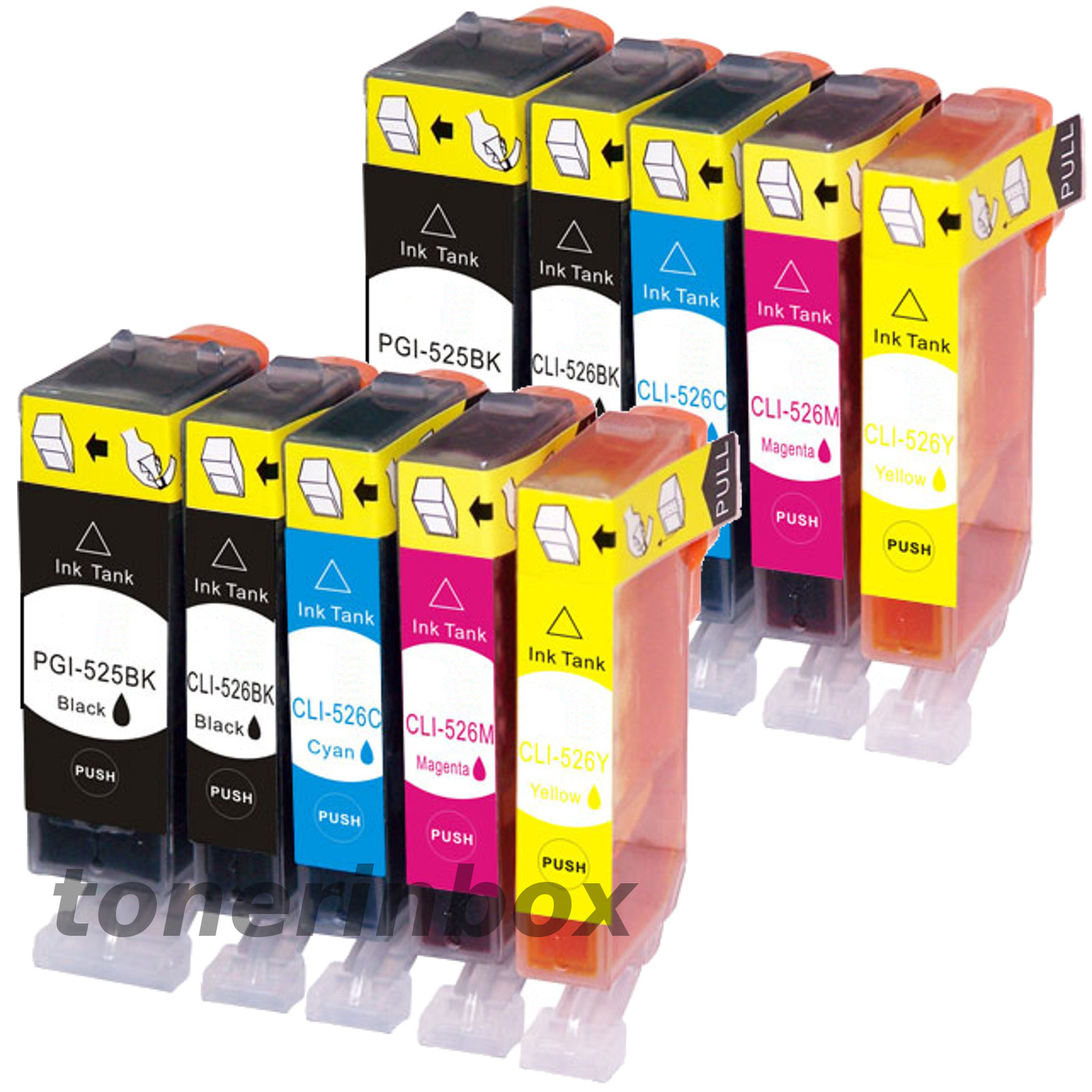 10 Pk NEW PGI-220 CLI-221 Ink Set for Canon  Pixma MP560 MP620 MP640 MX860 MX870