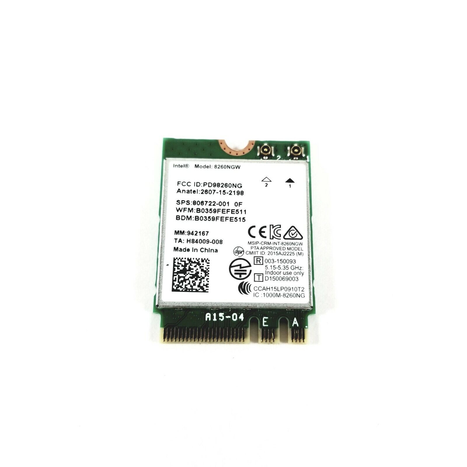 HP PROBOOK 450 G3 INTEL WI-FI WIRELES CARD LAPTOP 806722-001