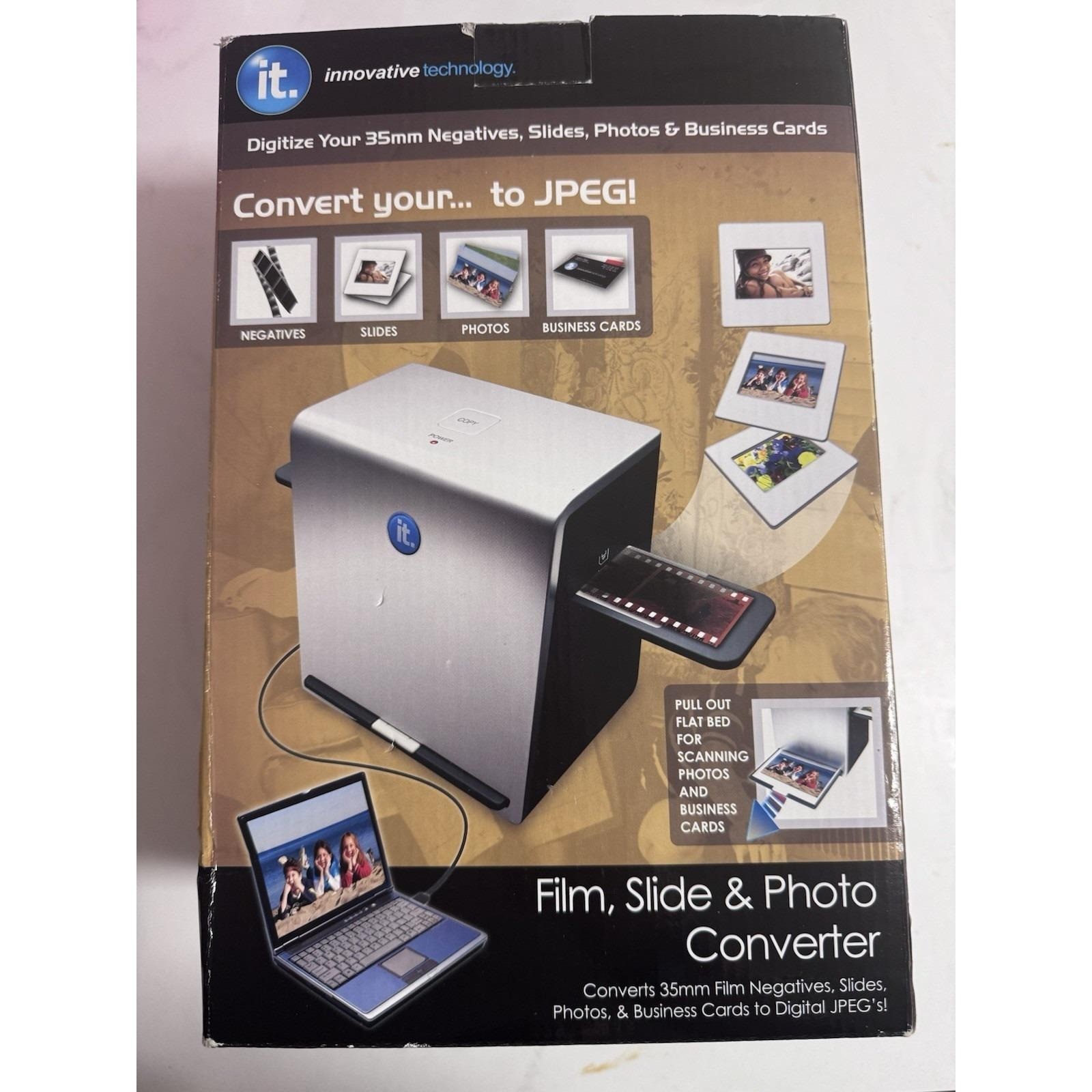 Innovative Technology ITNS-500 Film & 35mm Slide Converter Scanner New, Open Box