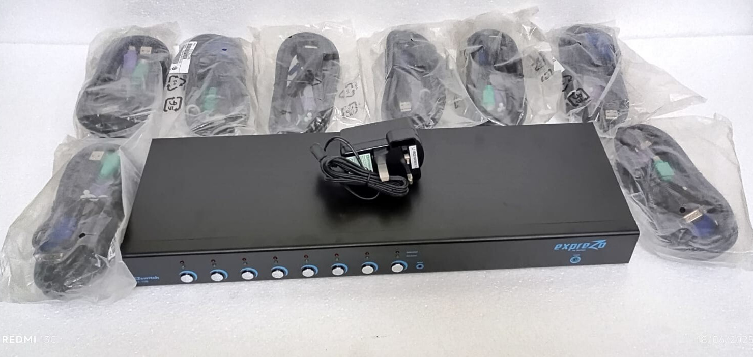 Raritan EZswitch - 8 Port VGA + USB/PS2 KVM Switch MODEL: EZ-108-UK
