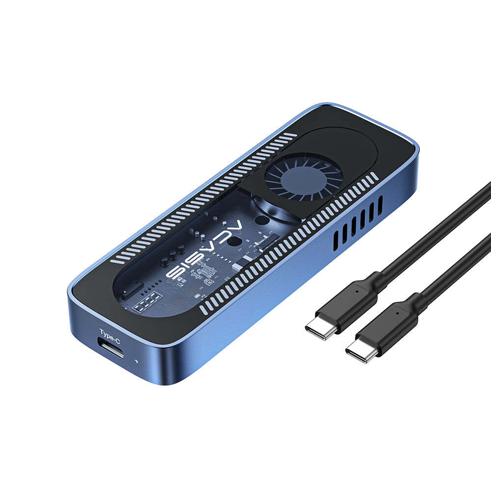 ACASIS USB-C 3.1 10Gbps M.2 NVMe SSD Enclosure with Built-in Fan Tool-Free Case
