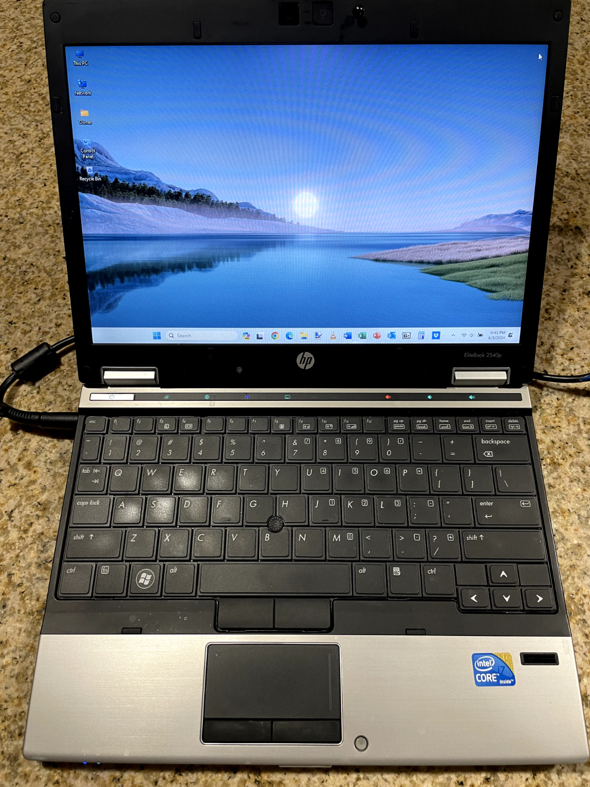 HP Elitebook 2540p Laptop Intel i7 2.13GHz Windows 11 Pro 512GB SSD Office Pro