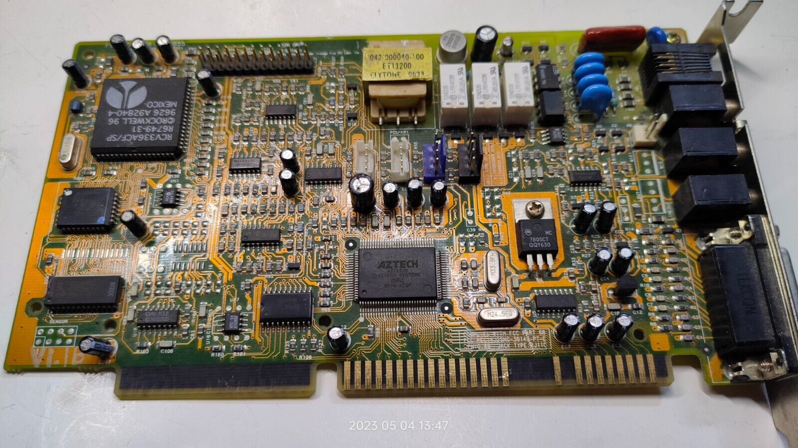 16 BIT ISA SRS Sound Card with modem Aztech I38-MMSN855
