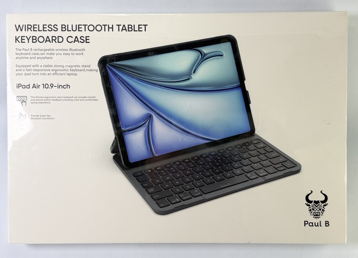 Paul B iPad Air 10.9 4th 5th Gen Keyboard Case Cover Galaxy Gray NEW SEALED