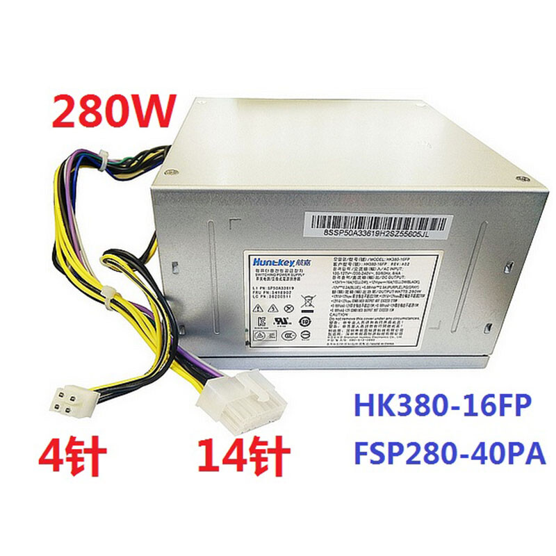 Power Supply For Lenovo 280W 14Pin+4Pin HK380-16FP FSP280-40PA PS-4281-02 PCC001