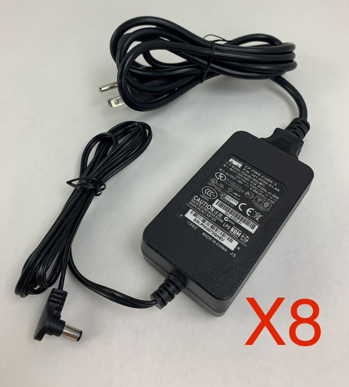Cisco CP-PWR-CUBE-3 341-0206-01  Power Supply 48V 0.38A PSU Lot of 8
