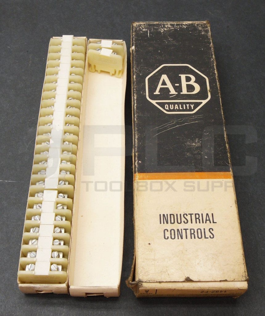 BOX OF 27 NEW ALLEN BRADLEY 1492-F2 TERMINAL BLOCK SER A