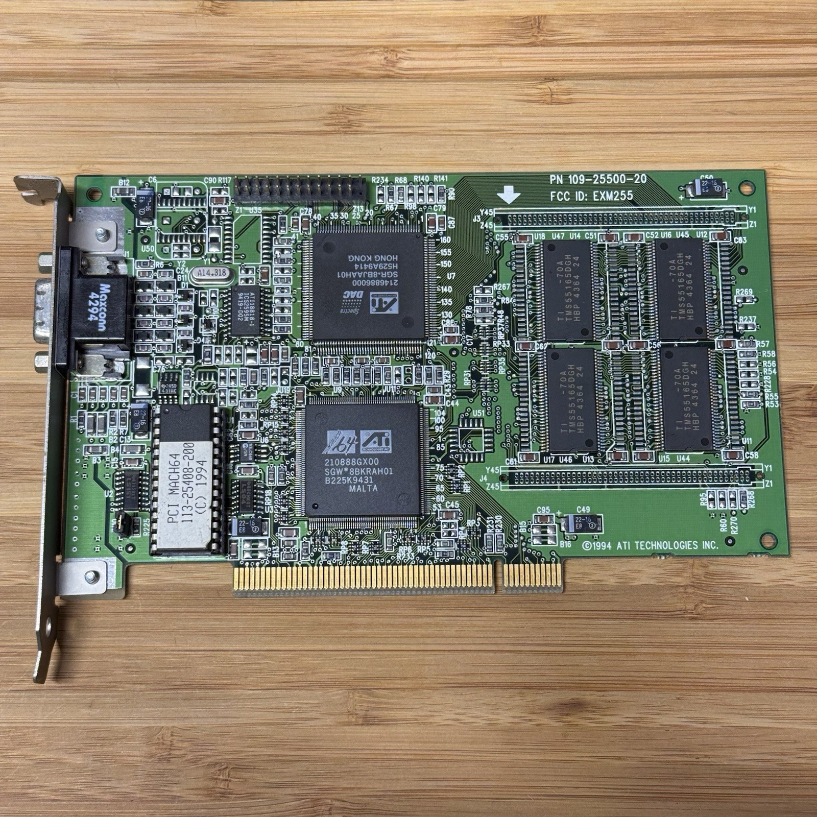 ATI Mach64 GX PCI 2MB Graphics Video Card VGA Vintage GPU DOS Windows 95 98
