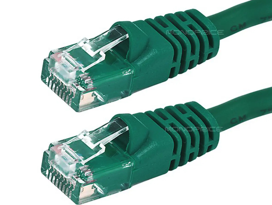 10 cables 3ft Cat5e UTP Ethernet Network Booted RJ45 Patch Cable, Green