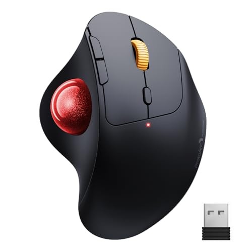 ProtoArc EM04 Trackball Mouse Silent Wireless Bluetooth/2.4GHz Simultaneous