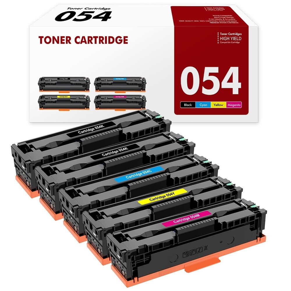 5PK CRG-054 Replace Toner Cartridge For Canon 054 ImageCLASS MF642Cdw Printers