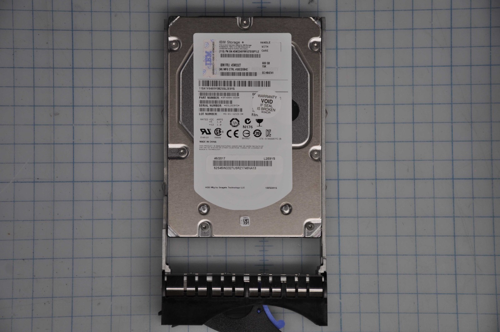 IBM 600GB 15,000 RPM, MODULE (DDM),  D60C HARD DISK DRIVE GRADE A 45W2327 