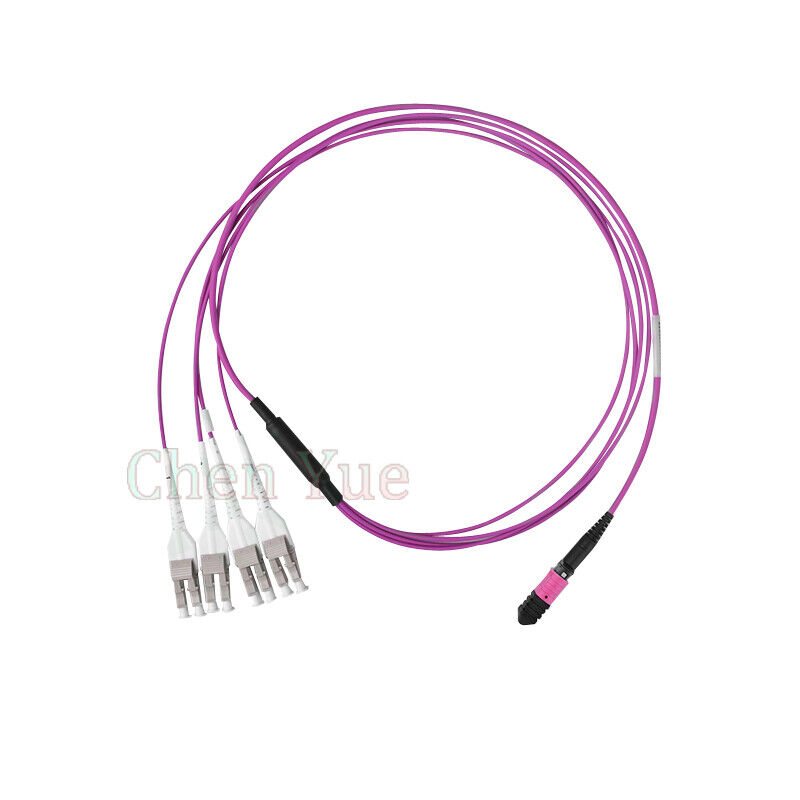 3M MPO/MTP Female-4 Duplex LC 8 Fibers OM4 50/125 Fanout Breakout Cable Type A