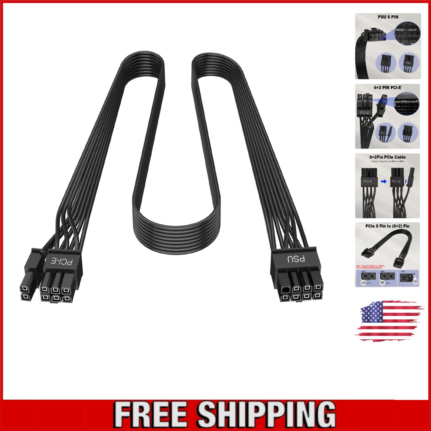 High-Performance 25 Inch PCIe Cable: Male to Male for Corsair & ARESGAME Systems
